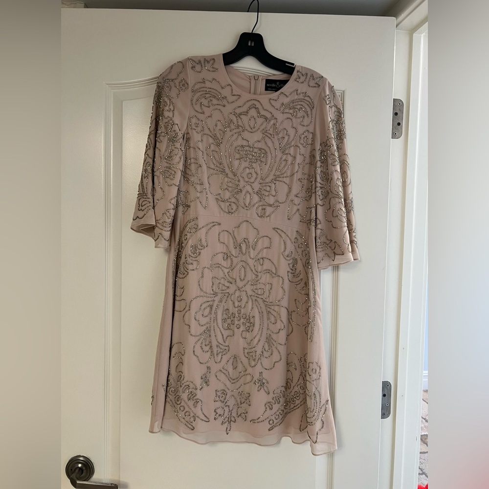 Needle & Thread Elegant Pink Embroidered Dress